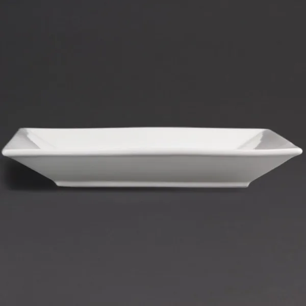 Olympia Whiteware Square Plates Wide Rim 250mm