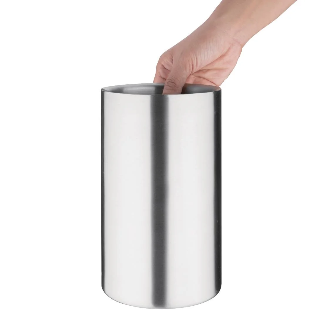 Olympia Brushed Stainless Steel Wine And Champagne Cooler - Image 2