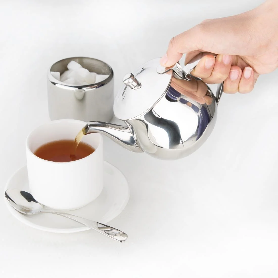 Olympia Arabian Teapot Stainless Steel 13oz - Image 4
