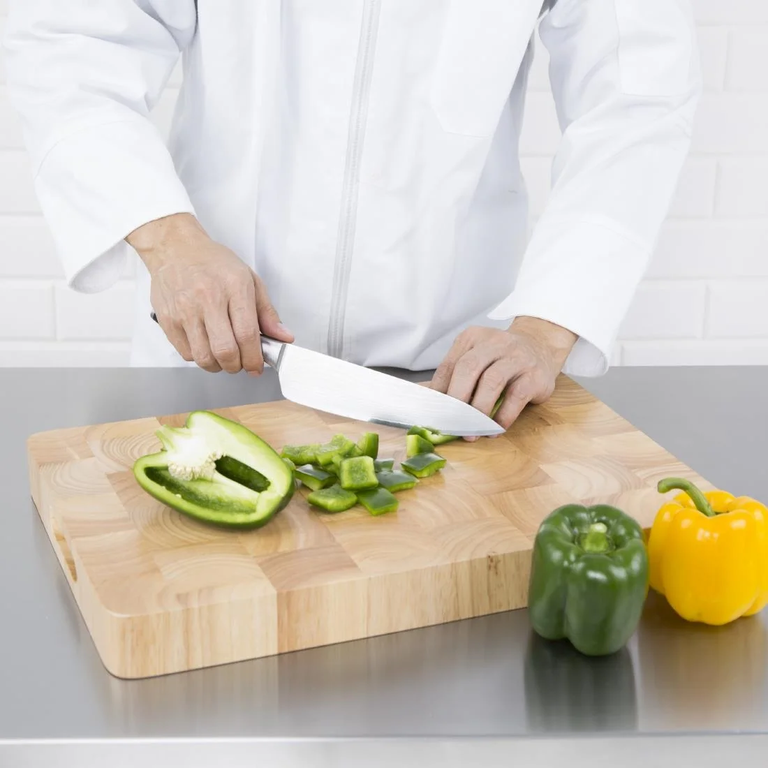 Vogue Rectangular Wooden Chopping Board Medium - Image 5