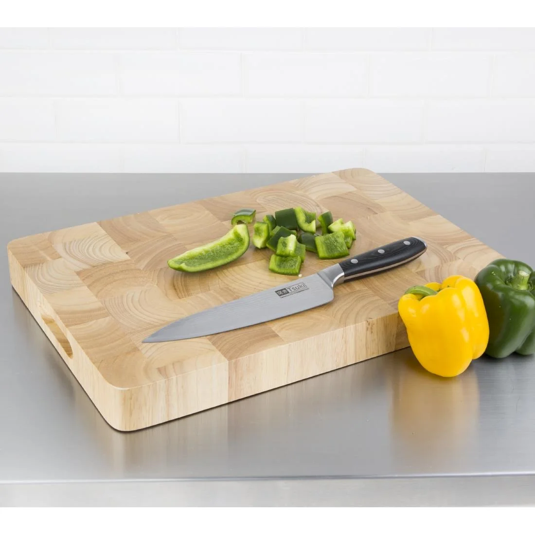Vogue Rectangular Wooden Chopping Board Medium - Image 6