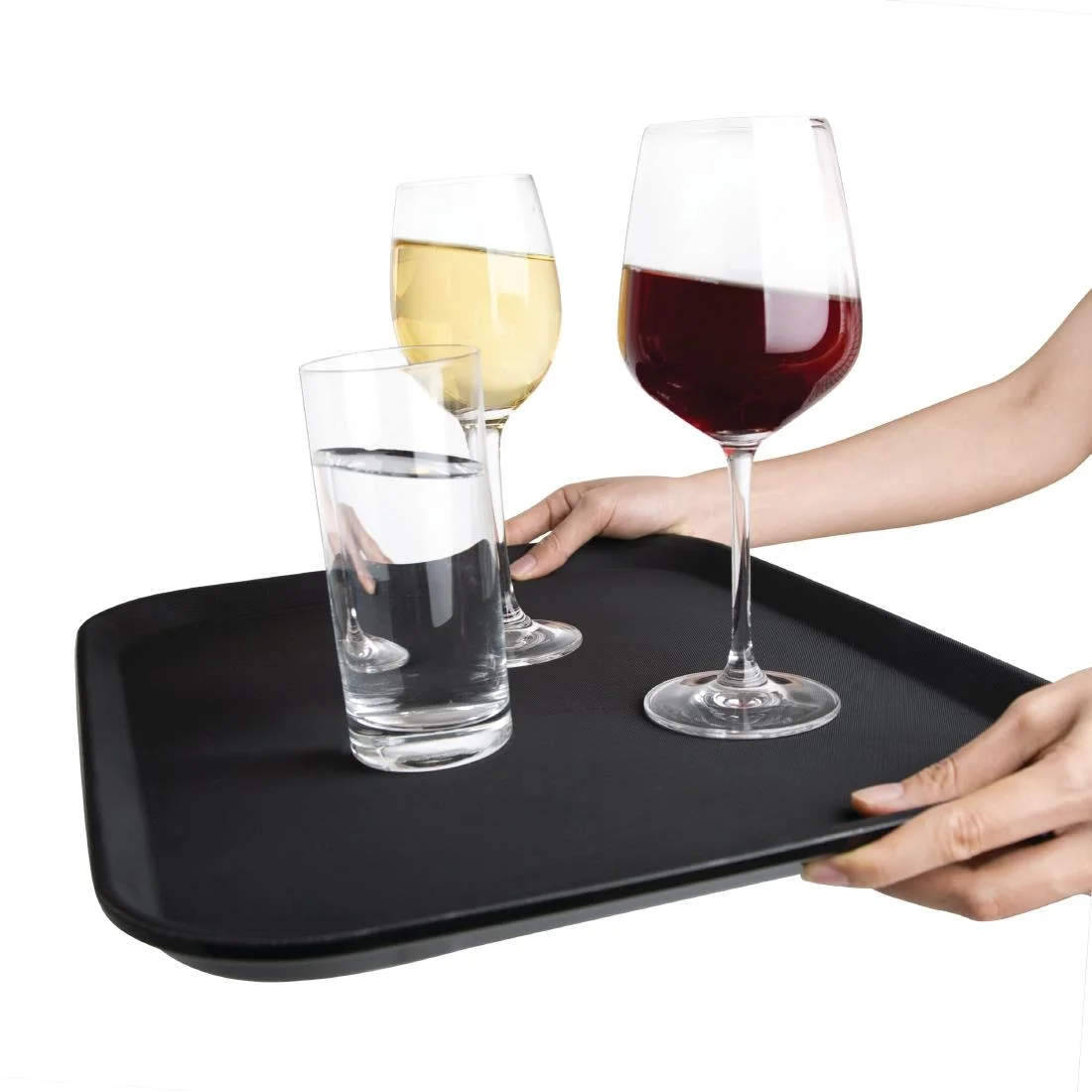Kristallon Plastic Non Slip Tray Black 14 x 18 in - Image 4