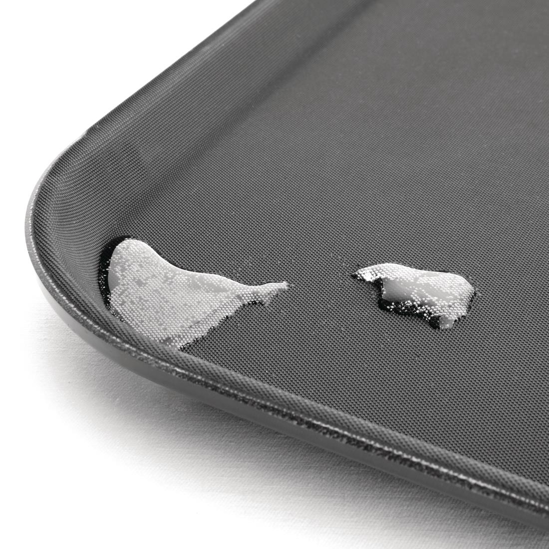 Kristallon Plastic Non Slip Tray Black 15 x 20 in