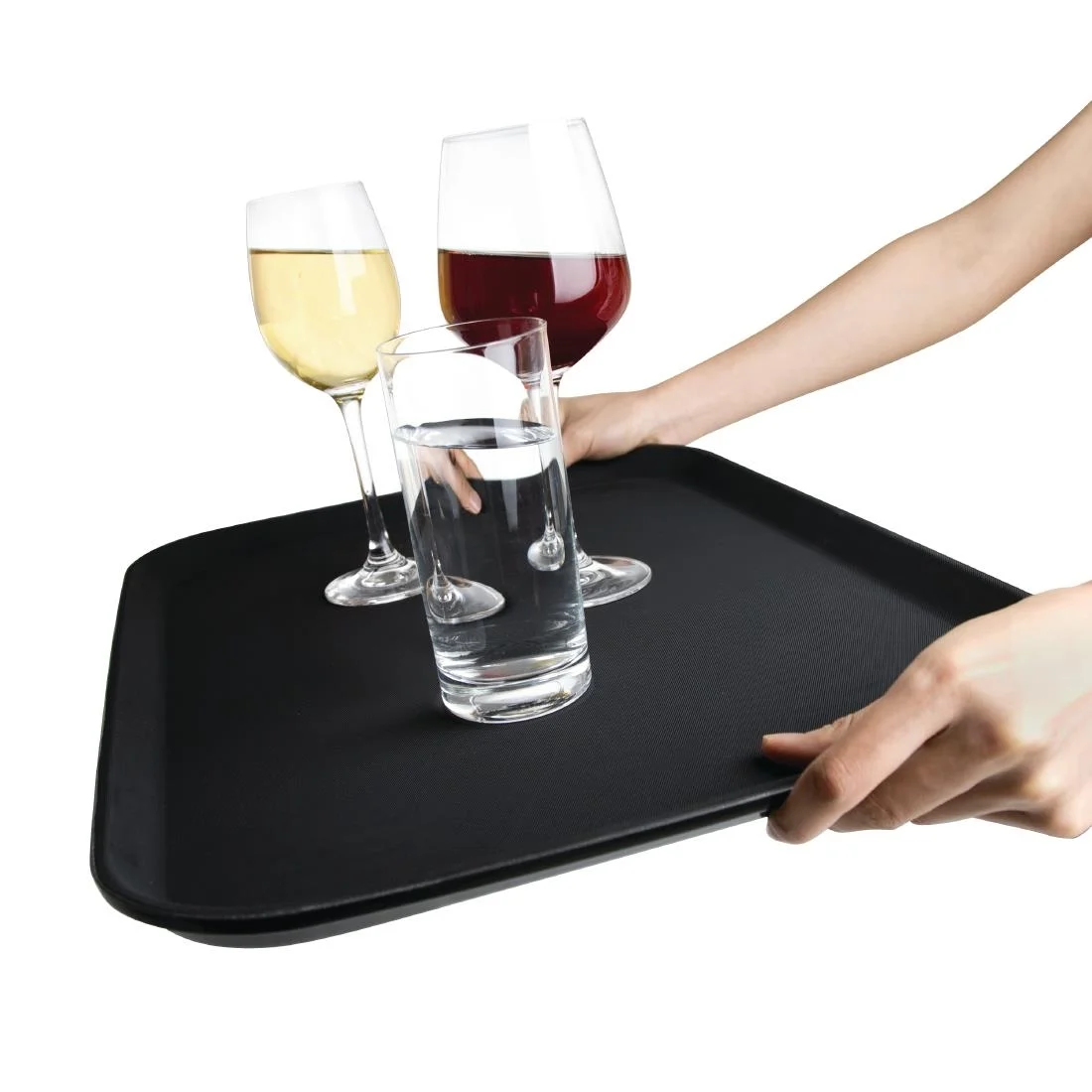 Kristallon Plastic Non Slip Tray Black 15 x 20 in - Image 4