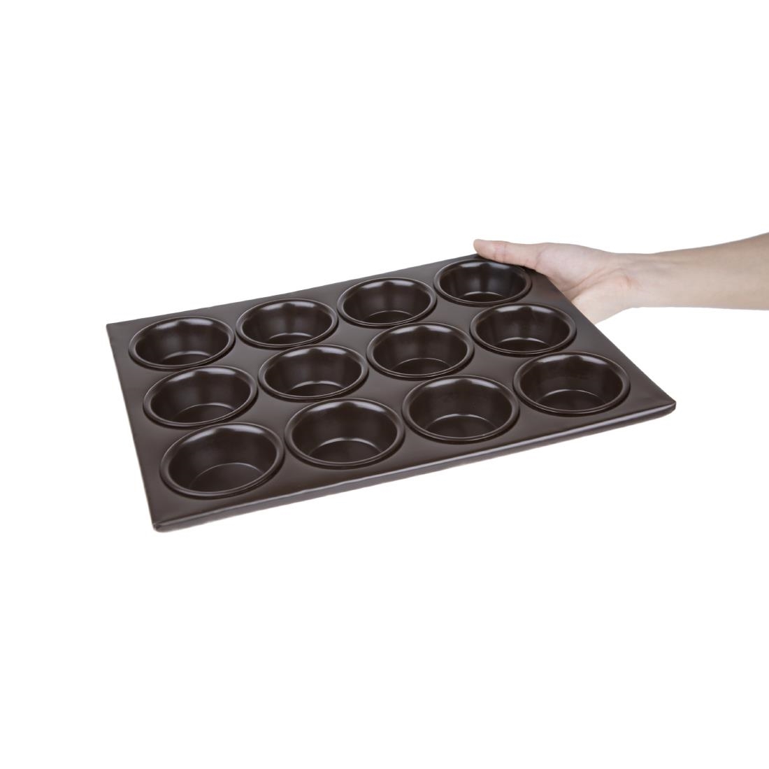 Vogue Aluminium Non-Stick 12 Cup Muffin Tray