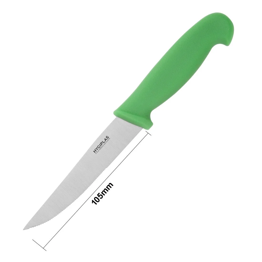 Hygiplas Serrated Vegetable Knife Green 10cm - Image 5