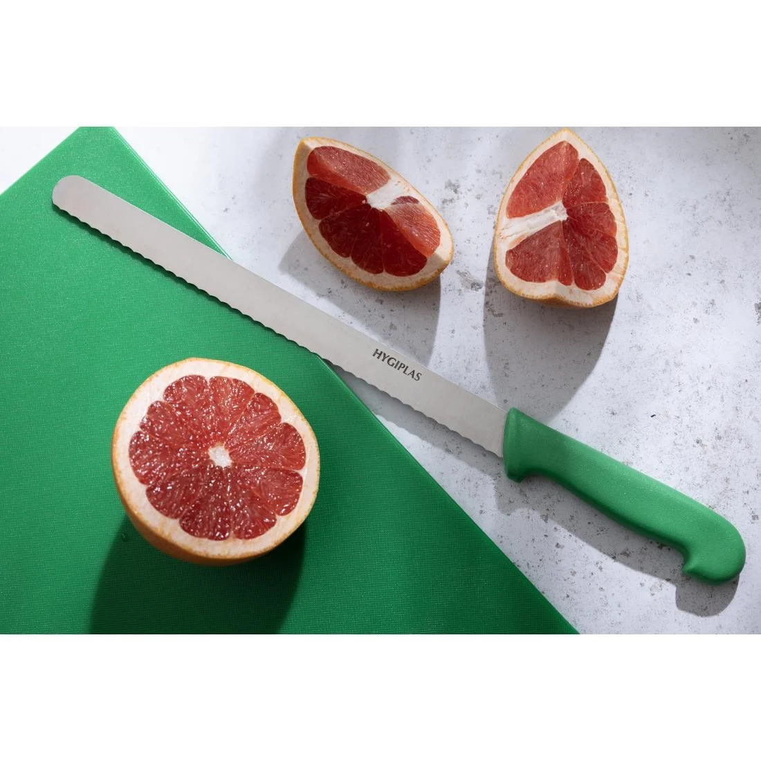 Hygiplas Serrated Slicer Green 30.5cm - Image 3