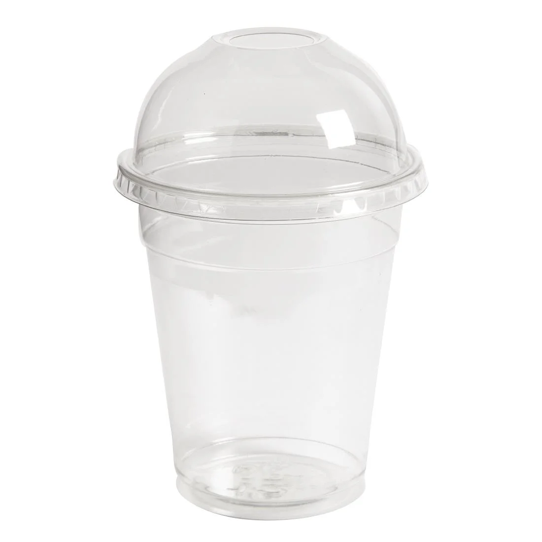 eGreen Flexy-Glass Recyclable Domed Lids For Half Pint and Hi-Ball Glasses With Hole 77mm (1000 pack) - Image 2