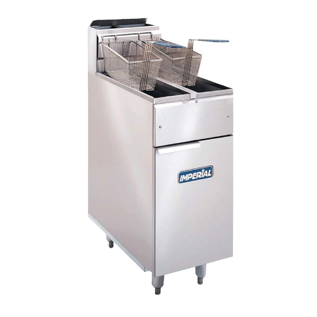Imperial Twin Tank Twin Basket Natural Gas Fryer IFS-2525