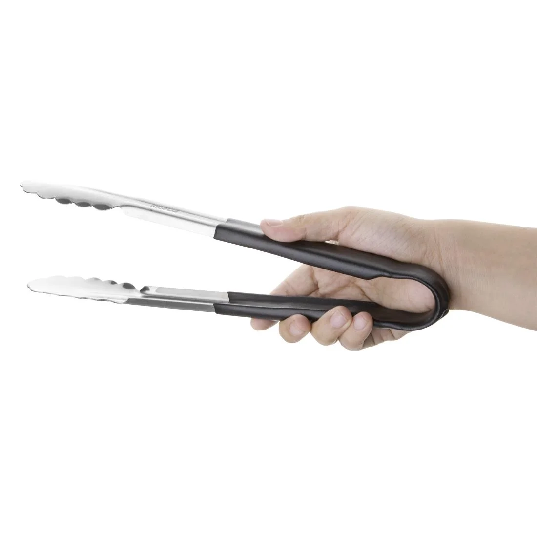 Vogue Colour Coded Black Serving Tongs 11" - Image 2
