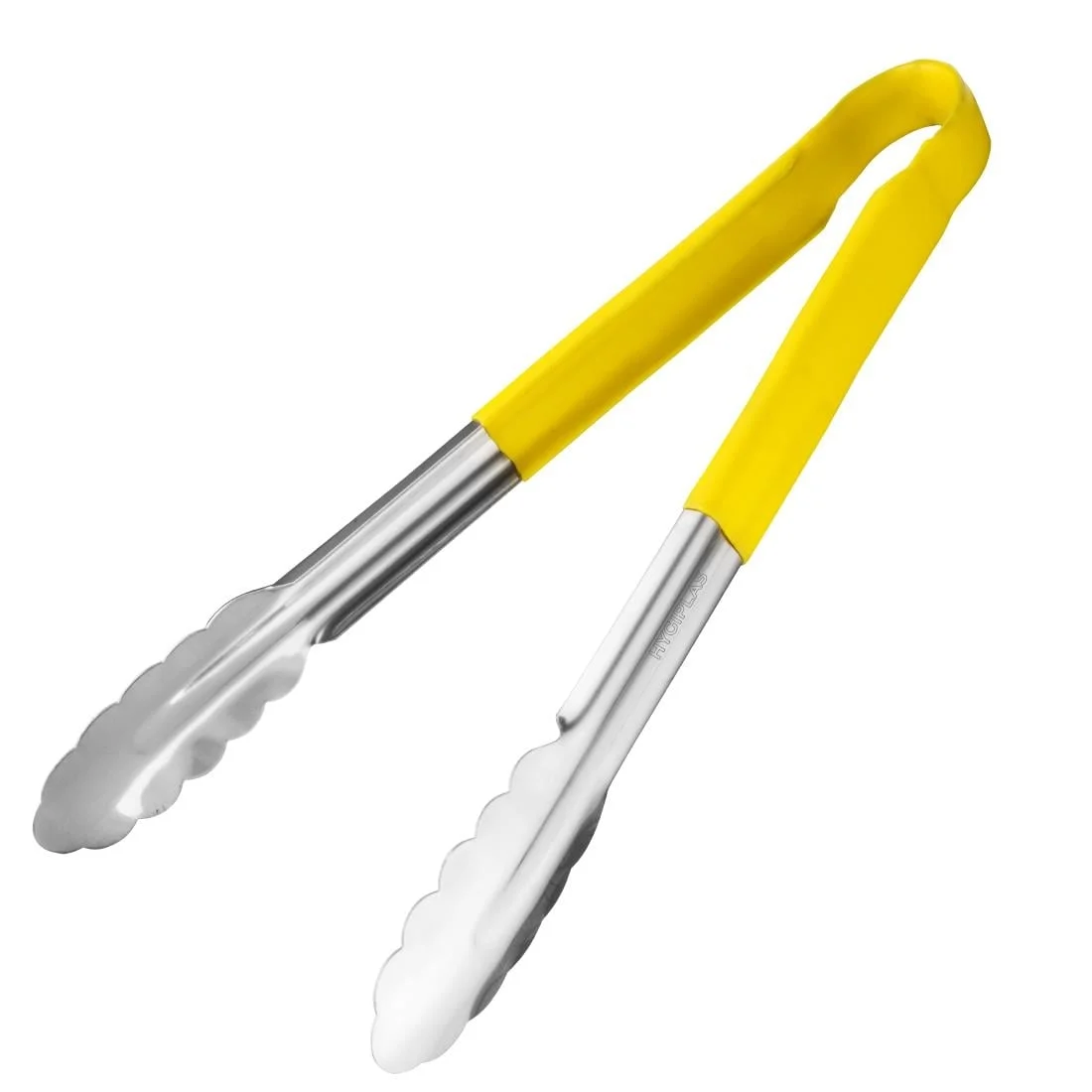 Hygiplas Colour Coded 3-Piece Yellow Tong, Chopping Board & Thermometer Set - Image 2