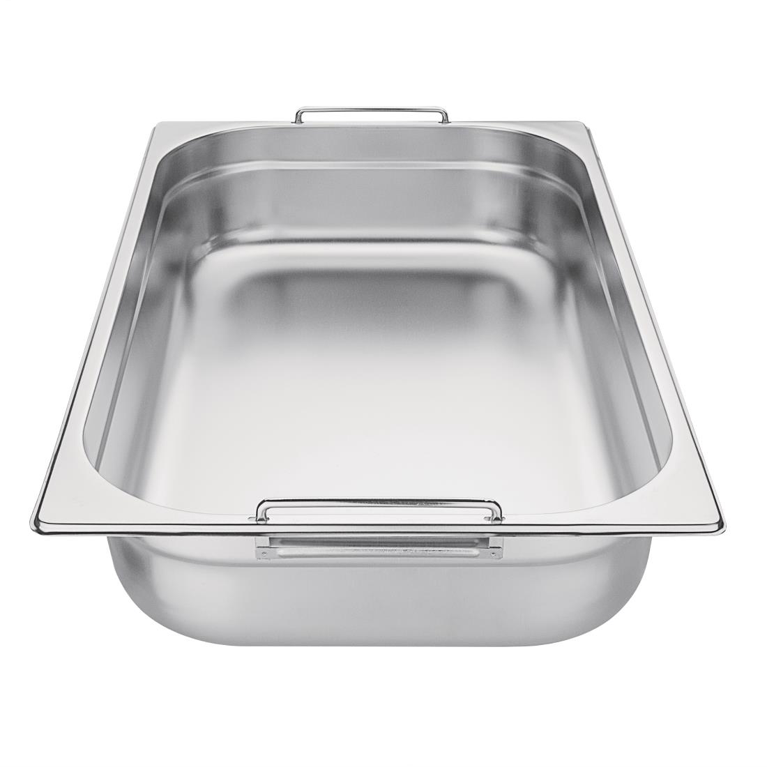 Vogue Stainless Steel 1/1 Gastronorm Pan With Handles 100mm