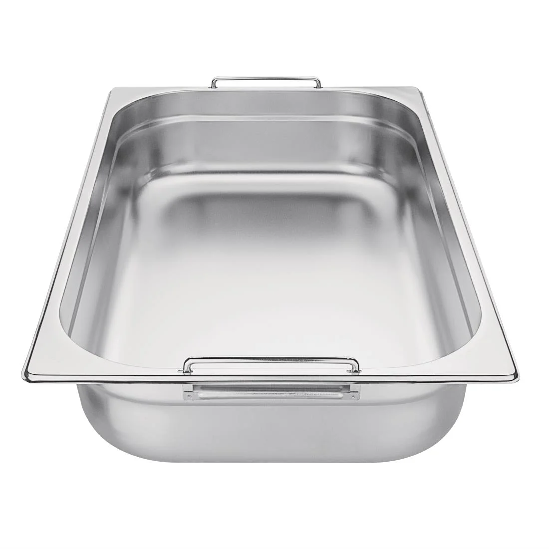 Vogue Stainless Steel 1/1 Gastronorm Pan With Handles 100mm - Image 2