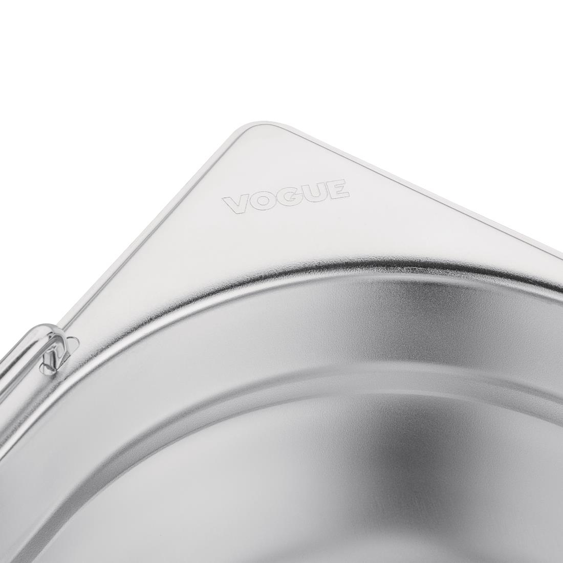 Vogue Stainless Steel 1/1 Gastronorm Pan With Handles 100mm