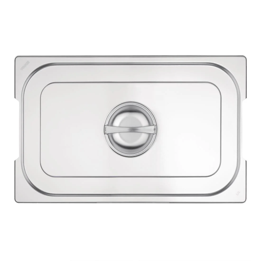 Vogue Stainless Steel 1/1 Gastronorm Handled Pan Lid - Image 2