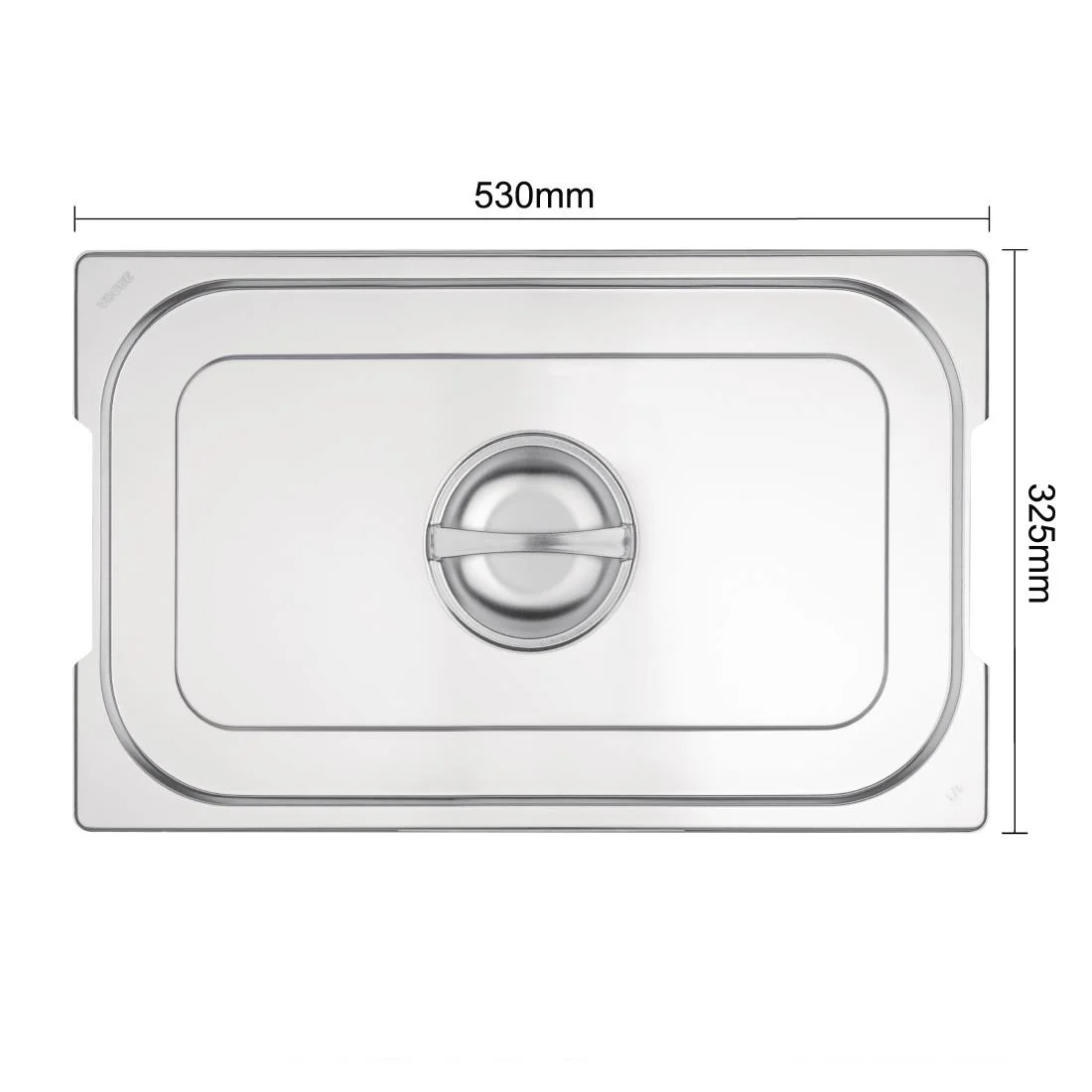Vogue Stainless Steel 1/1 Gastronorm Handled Pan Lid - Image 5