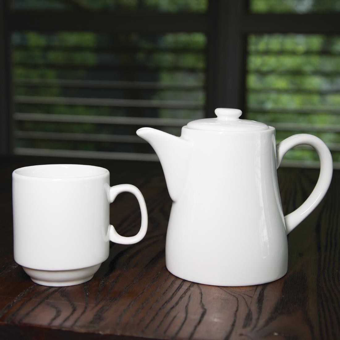 Olympia Whiteware Stacking Mugs 284ml 10oz