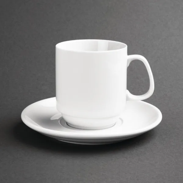Olympia Whiteware Stacking Mugs 284ml 10oz