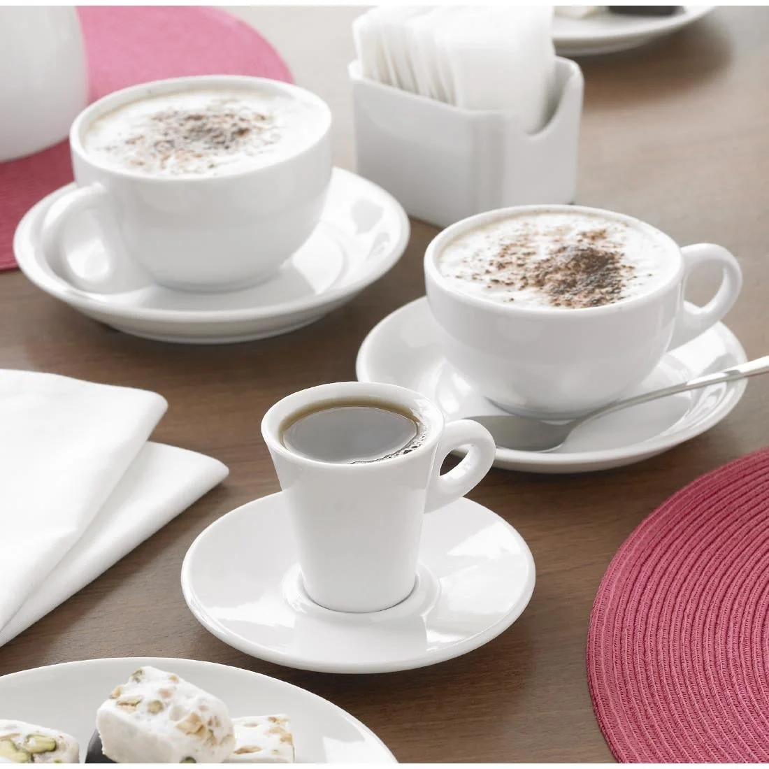 Olympia Whiteware Espresso Saucers - Image 3