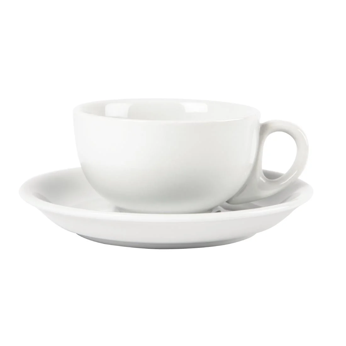 Olympia Whiteware Cappuccino Saucers - Image 2