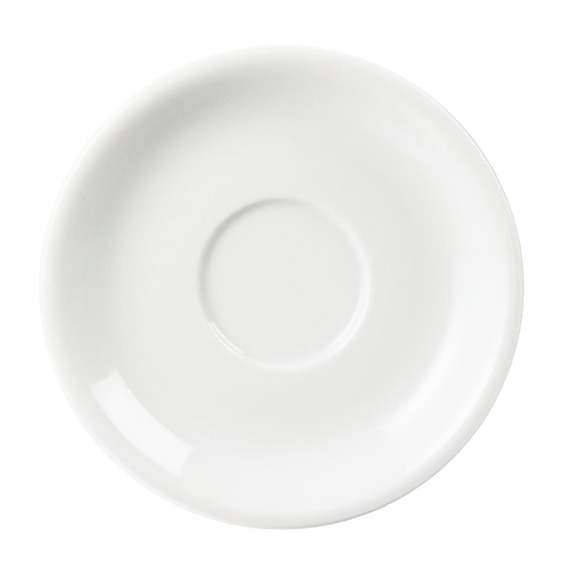 Olympia Whiteware Cappuccino Saucers