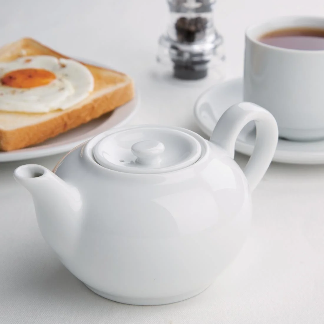 Olympia Whiteware Teapots 426ml 15oz - Image 6