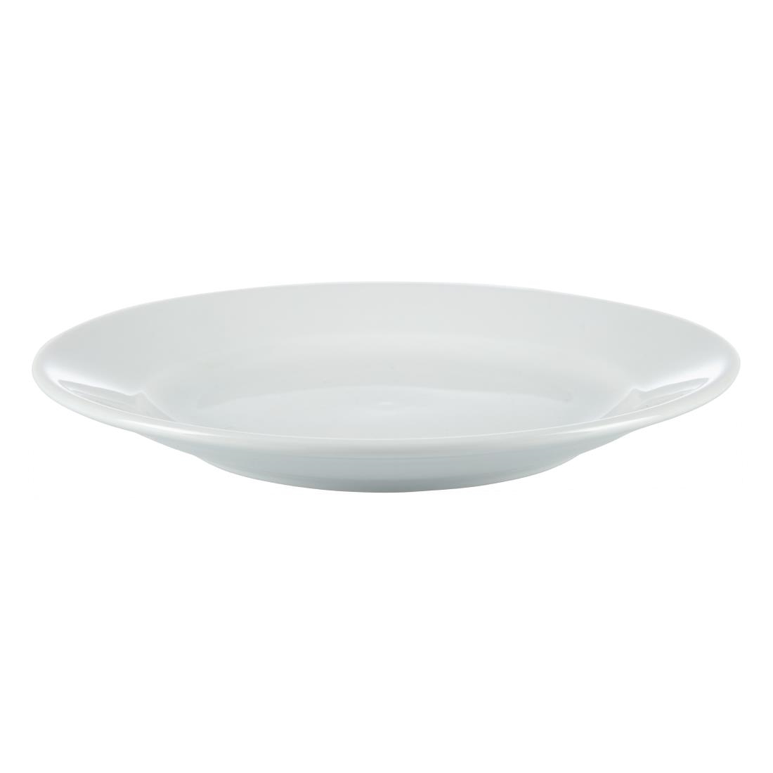 Olympia Whiteware Wide Rimmed Plates 165mm