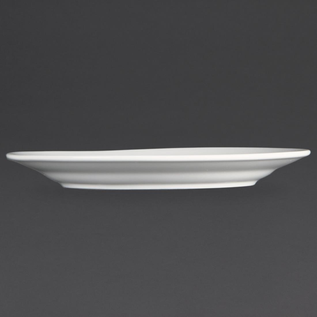 Olympia Whiteware Wide Rimmed Plates 202mm