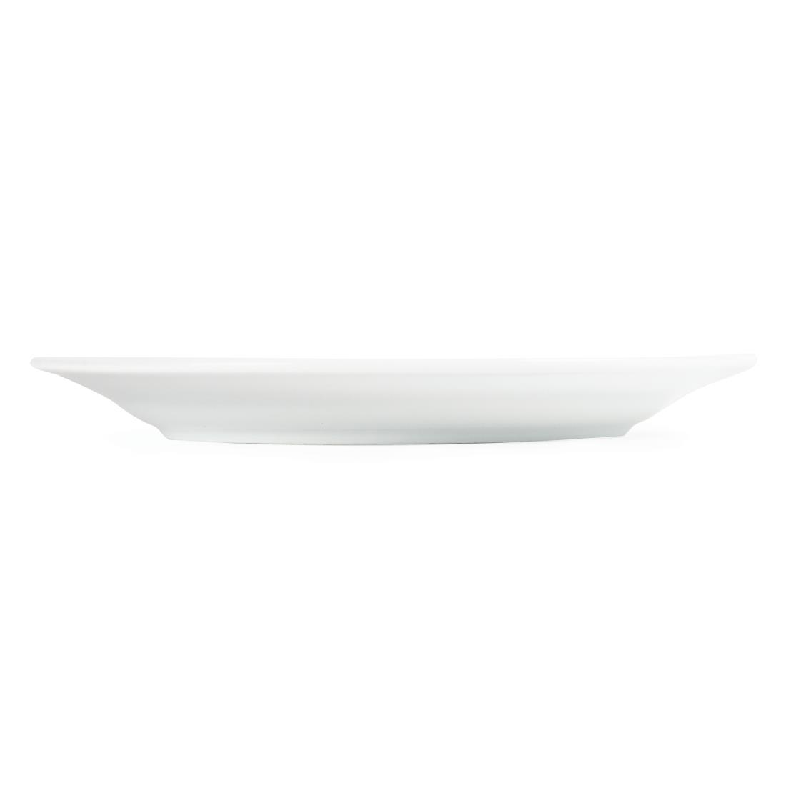 Olympia Whiteware Wide Rimmed Plates 202mm