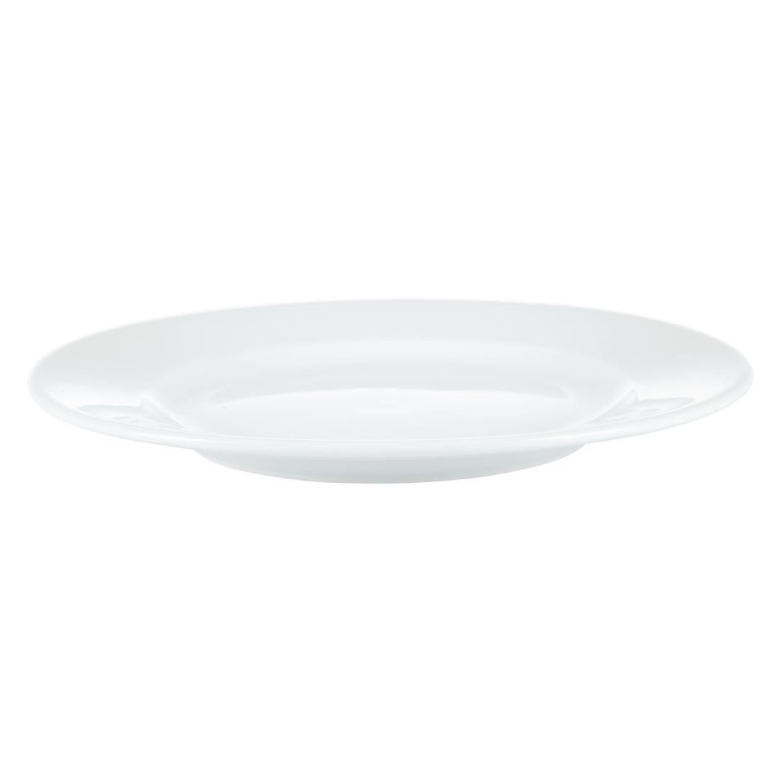 Olympia Whiteware Wide Rimmed Plates 202mm