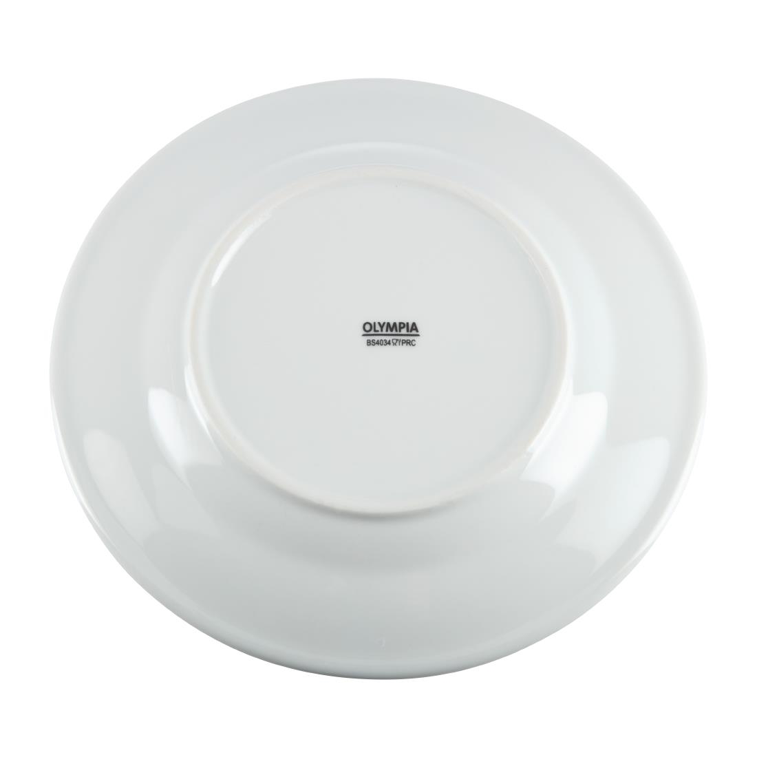 Olympia Whiteware Wide Rimmed Plates 202mm