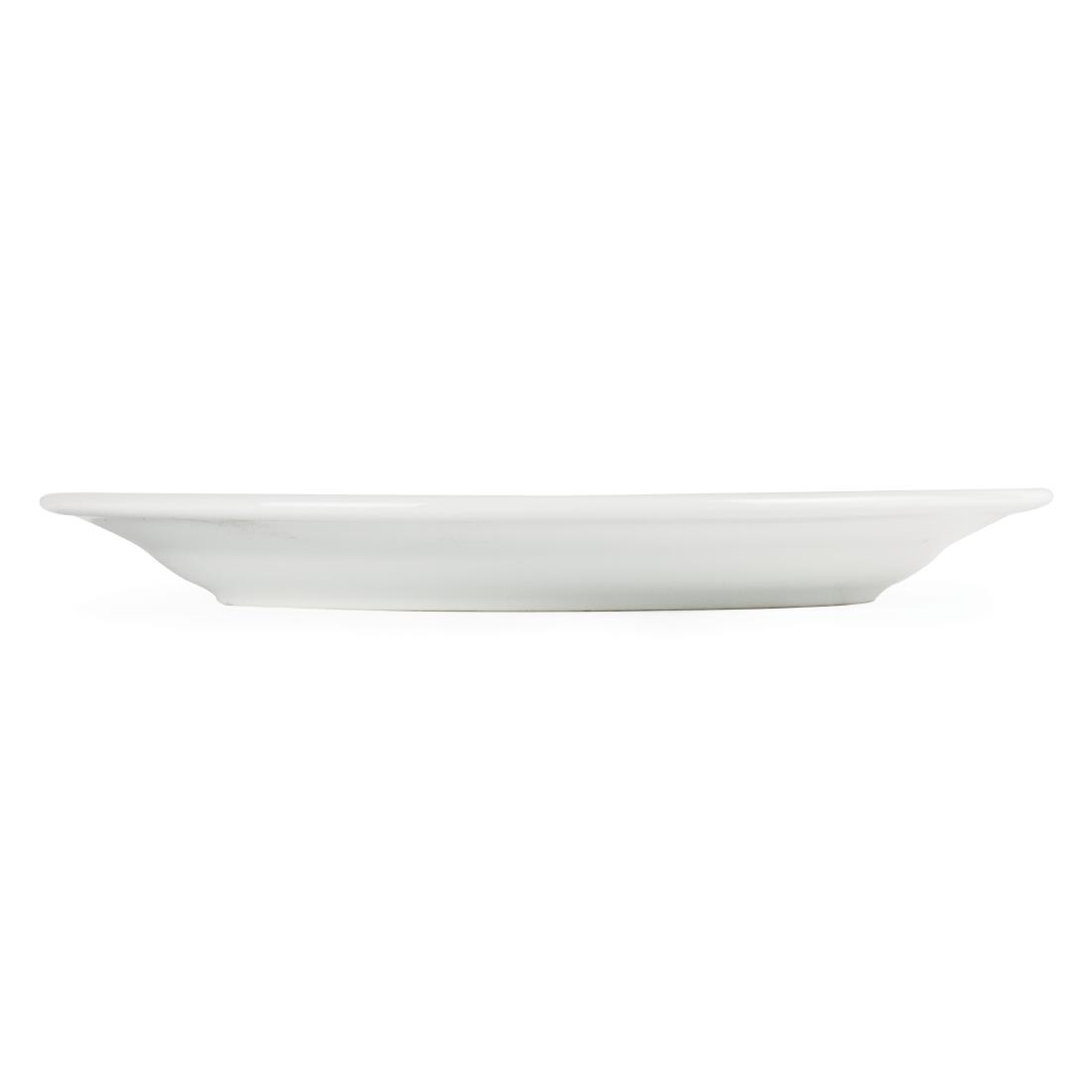 Olympia Whiteware Wide Rimmed Plates 230mm