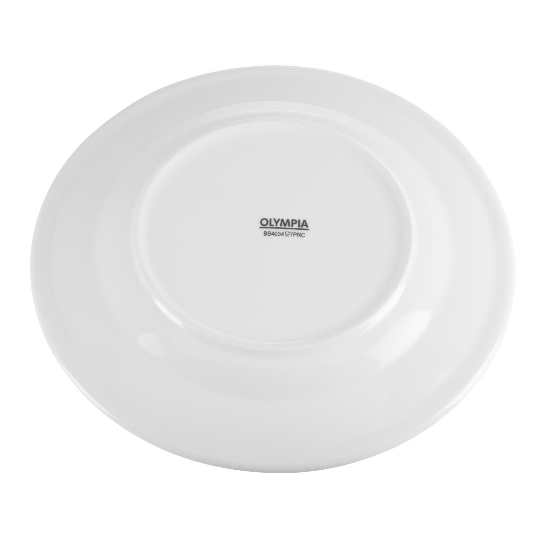 Olympia Whiteware Wide Rimmed Plates 230mm