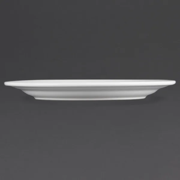Olympia Whiteware Wide Rimmed Plates 250mm
