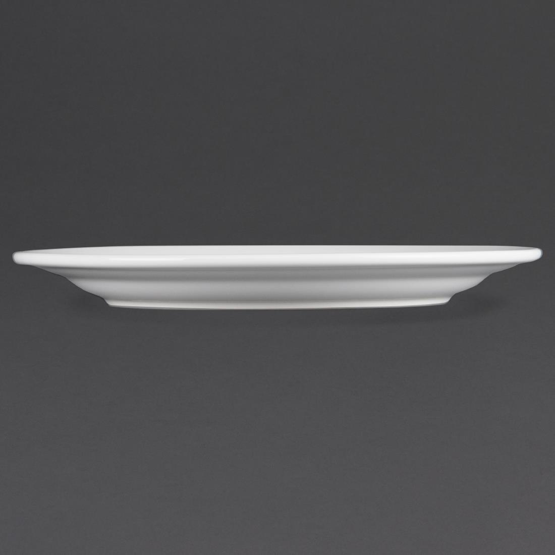 Olympia Whiteware Wide Rimmed Plates 250mm