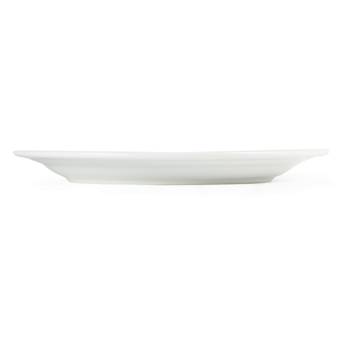 Olympia Whiteware Wide Rimmed Plates 250mm