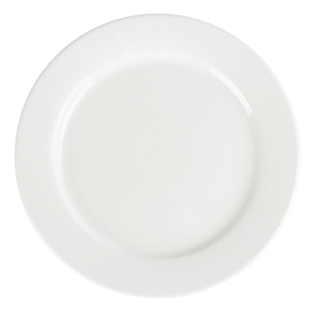Olympia Whiteware Wide Rimmed Plates 280mm