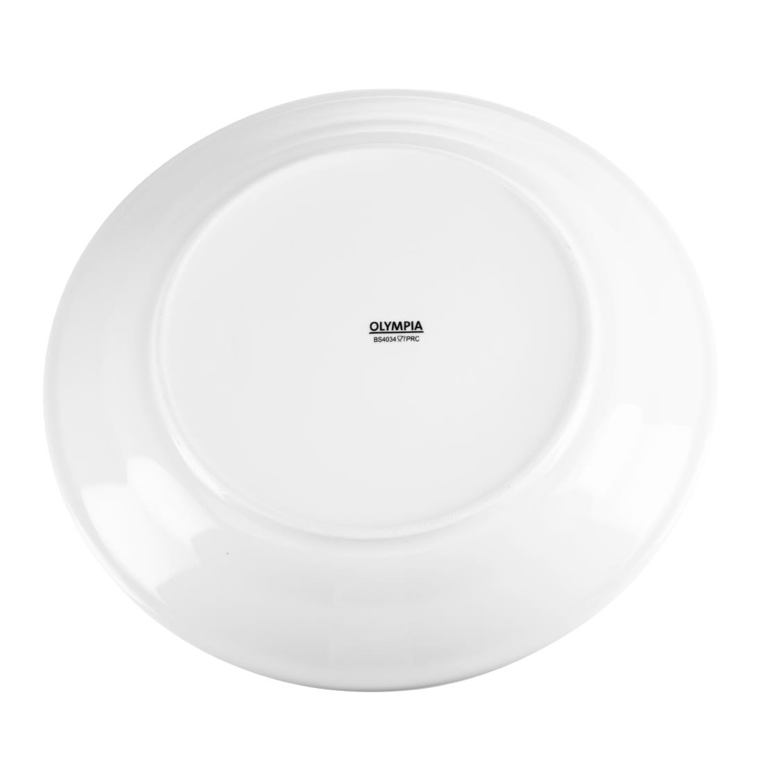 Olympia Whiteware Wide Rimmed Plates 310mm