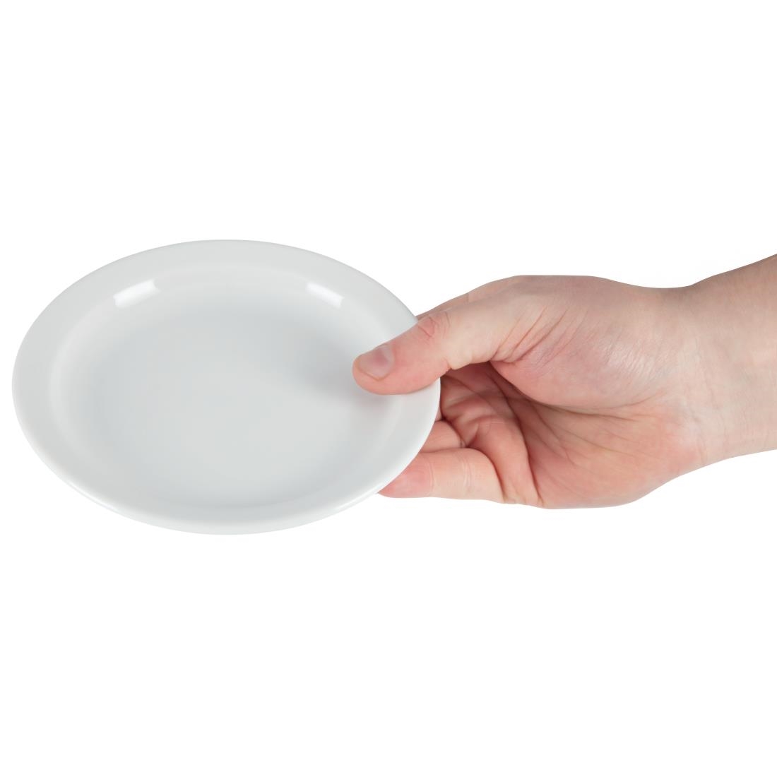 Olympia Whiteware Narrow Rimmed Plates 150mm
