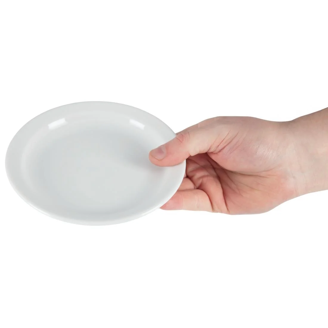 Olympia Whiteware Narrow Rimmed Plates 150mm - Image 9