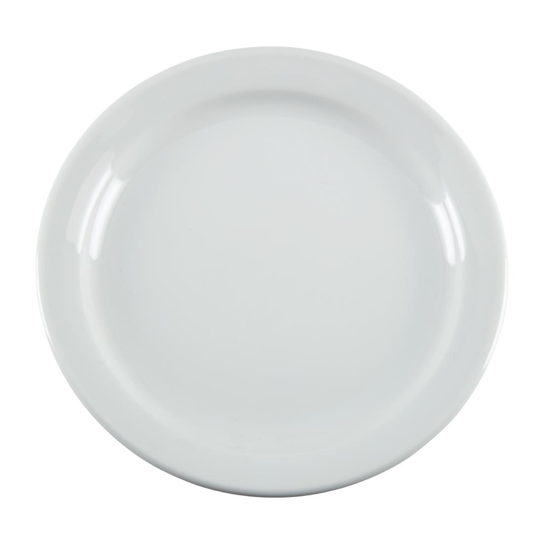 Olympia Whiteware Narrow Rimmed Plates 180mm
