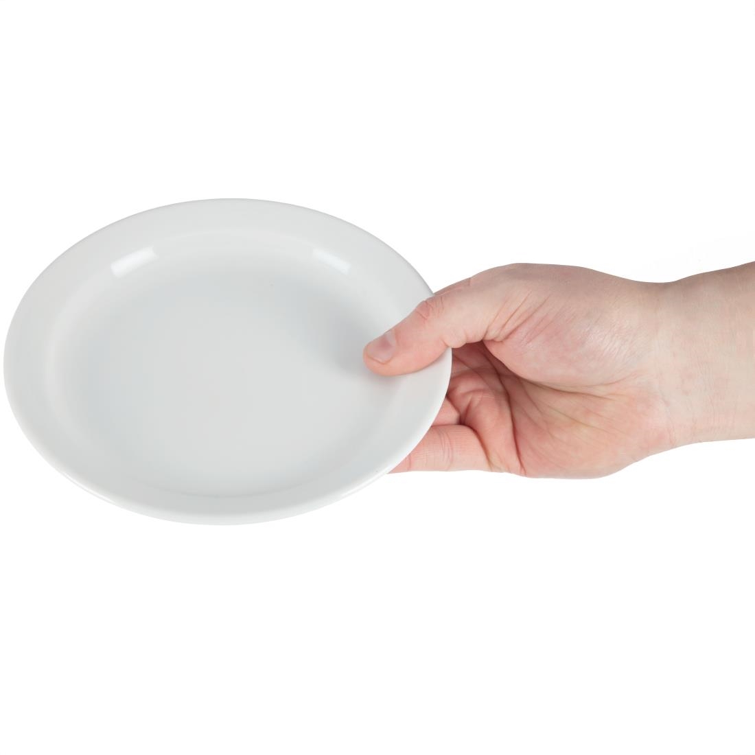 Olympia Whiteware Narrow Rimmed Plates 180mm