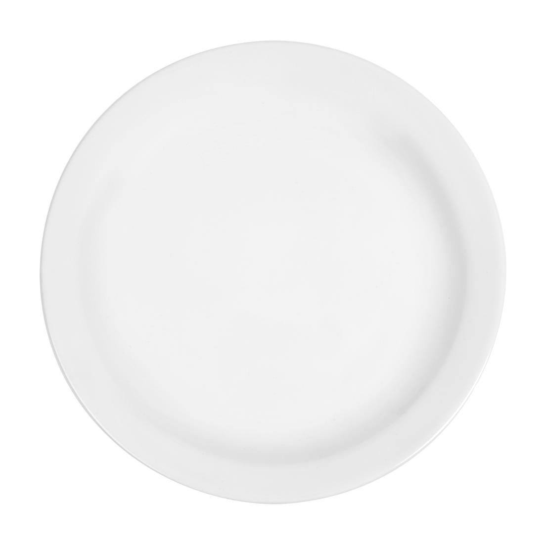 Olympia Whiteware Narrow Rimmed Plates 202mm