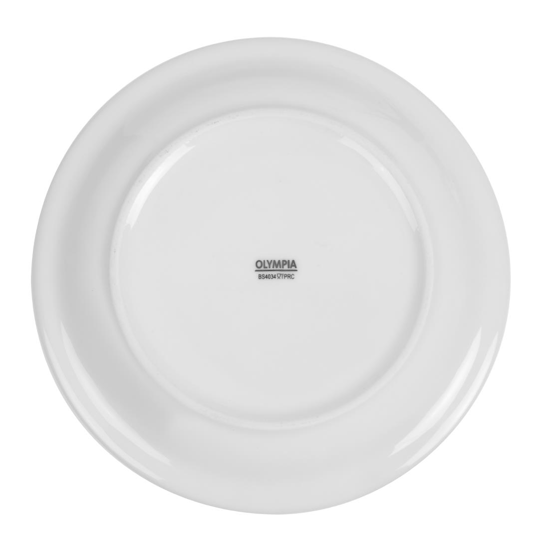 Olympia Whiteware Narrow Rimmed Plates 202mm