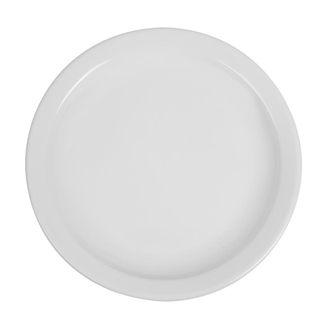 Olympia Whiteware Narrow Rimmed Plates 250mm
