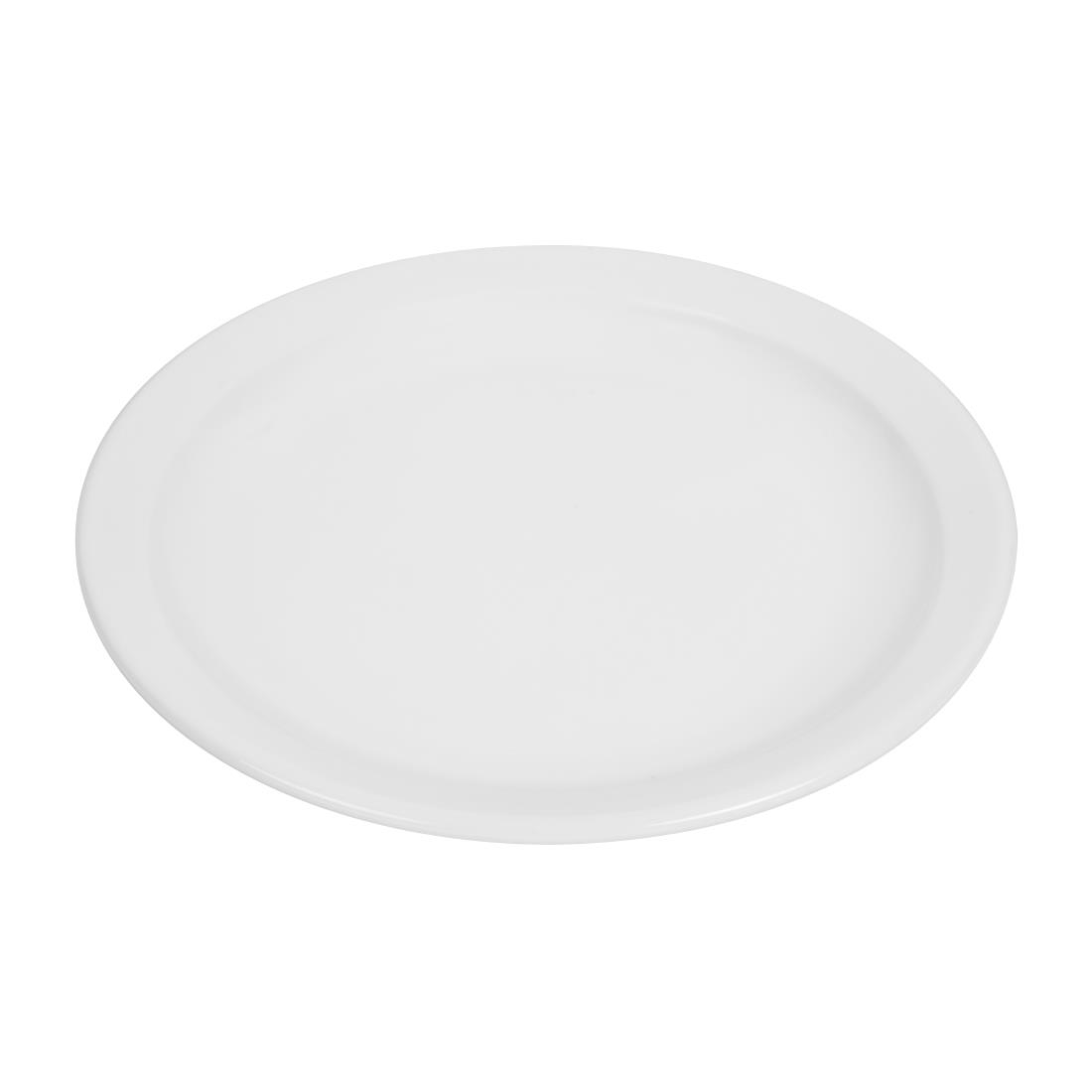 Olympia Whiteware Narrow Rimmed Plates 250mm