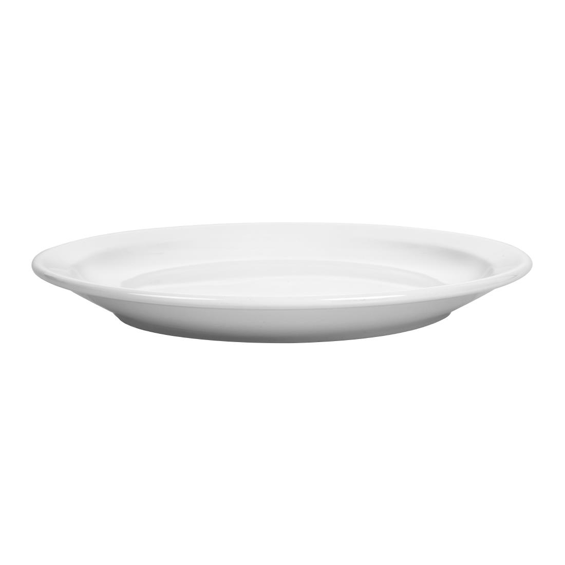 Olympia Whiteware Narrow Rimmed Plates 250mm