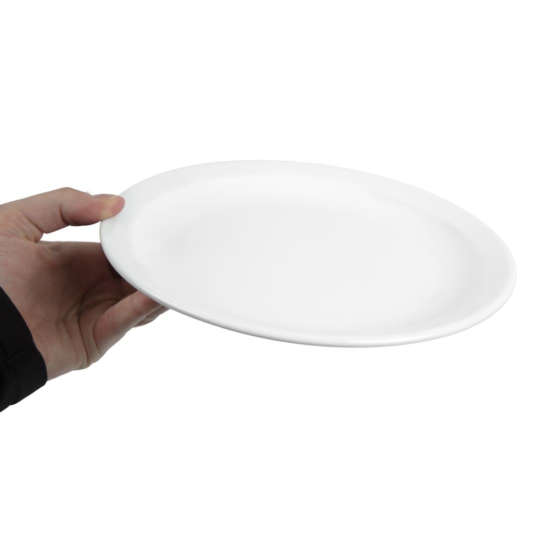Olympia Whiteware Narrow Rimmed Plates 250mm