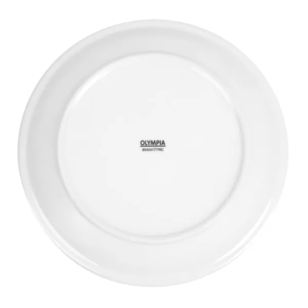 Olympia Whiteware Narrow Rimmed Plates 250mm