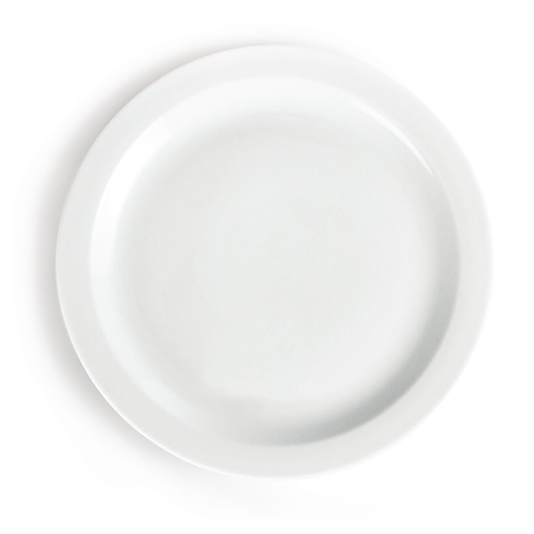 Olympia Whiteware Narrow Rimmed Plates 280mm